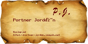 Portner Jordán névjegykártya